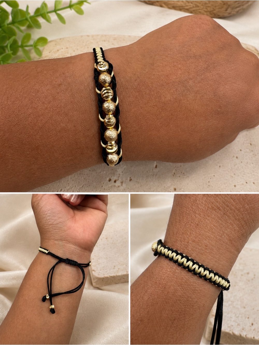 Beaded Braided Bracelet / Pulsera Trenzada con balines - Unisex